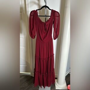 XS Burgundy Maxi Dress by Halogen see notes!